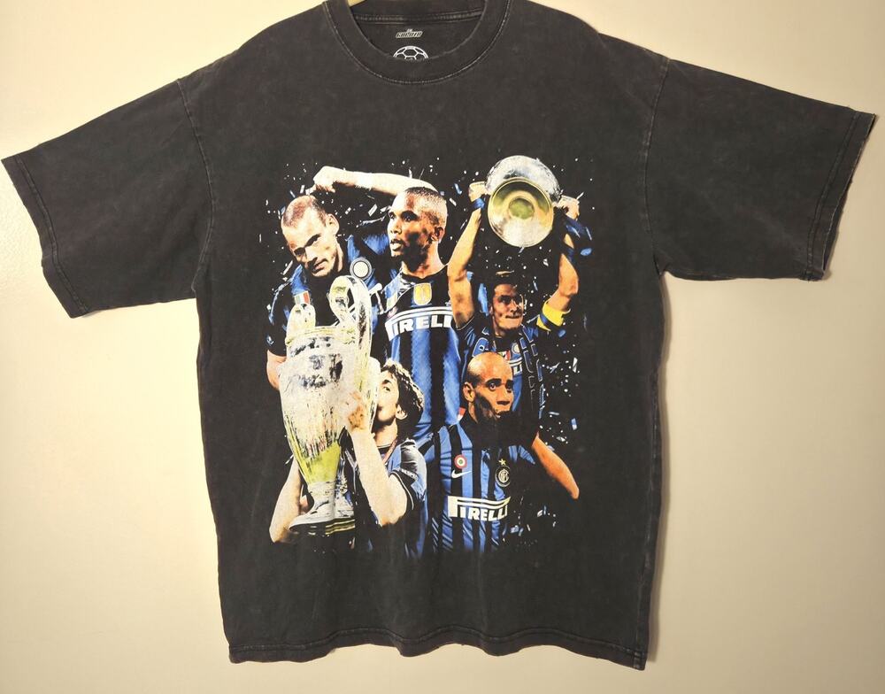 Golazo Mens T Shirt Inter Milan's 2010 "Treble" Victory Heavy Cotton UEFA Champs